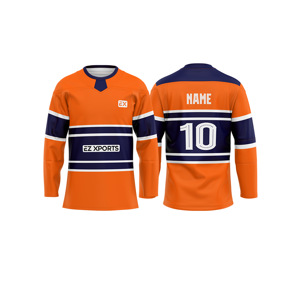 NHL Edmonton Oilers Custom Name Number Orange Blue American Native