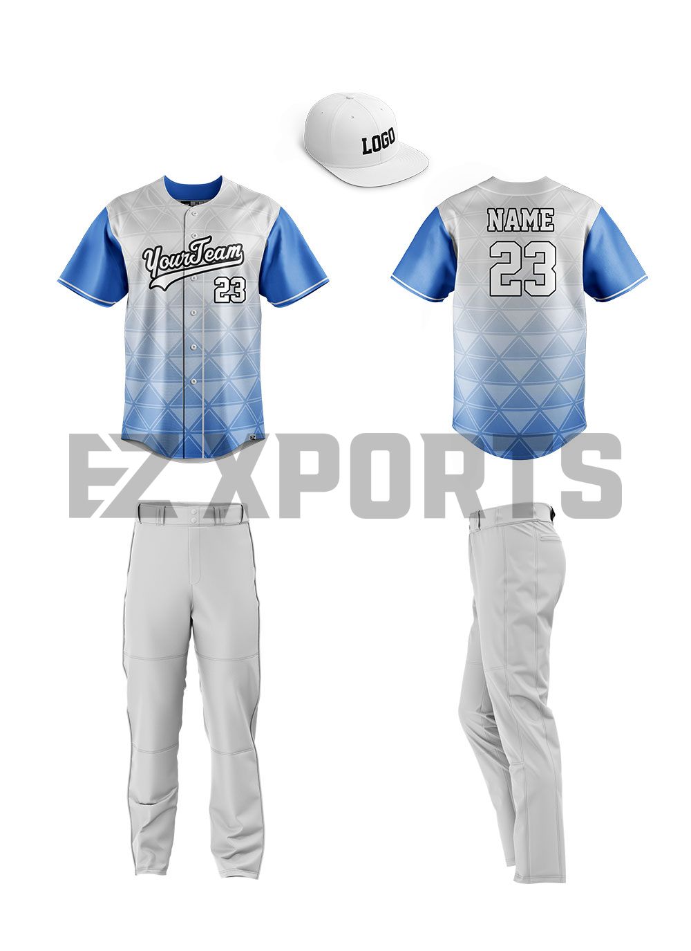 BASEBALL U Sublimated Short Sleeve Jersey (Style 2- White) BASEBALL U Sublimated Short Sleeve Jersey (Style 2- White)