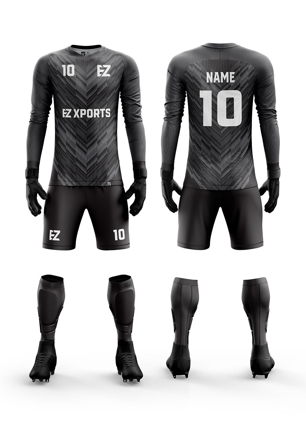 Sublimated Goalkeeper Kit GK-14 – Padded & Custom | EZ Xports