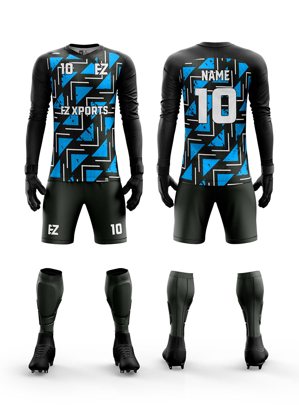 Custom Goalkeeper Kit GK-19 – Storm Series | EZ Xports