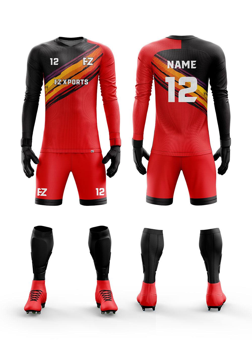 Custom Soccer Goalkeeper Kit GK-8 Shirt Only / Style-2 / Moderate