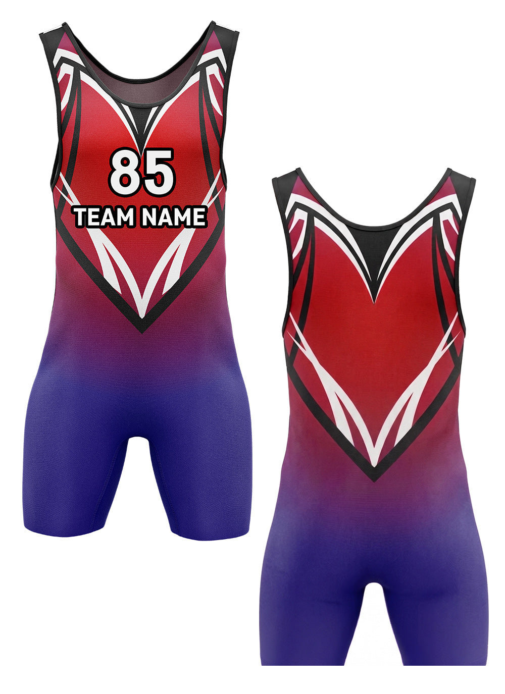 Custom wrestling singlet red purple apex sublimated team uniform – EZ Xports