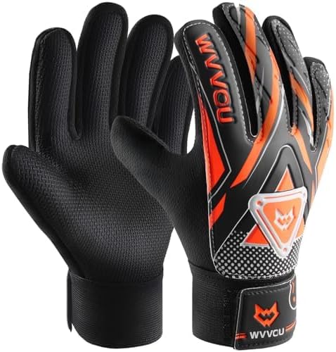 Goalkeeper Gloves for Kids Youth, Soccer Goalie Gloves with Double Protection, Anti-Slip Soccer Gloves, Super Grip