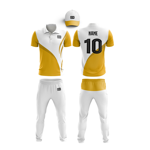 ezxports Customized Cricket Uniform CRW-4 Full Set (Shirt Pant Cap) Style-3 Moderate